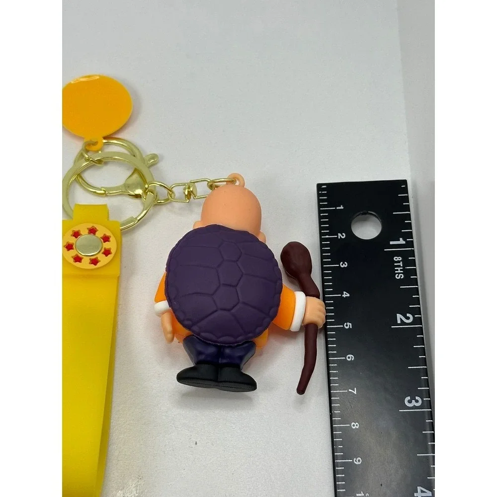 Dragon Ball Z Master Roshi Keychain 3D Rubber Figure Key Ring with Strap